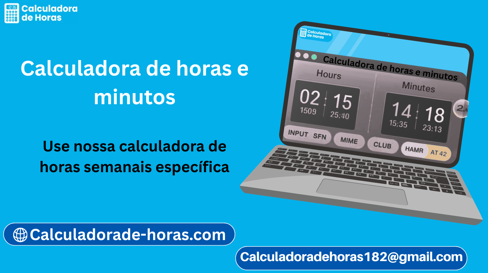 Calculadora de horas e minutos